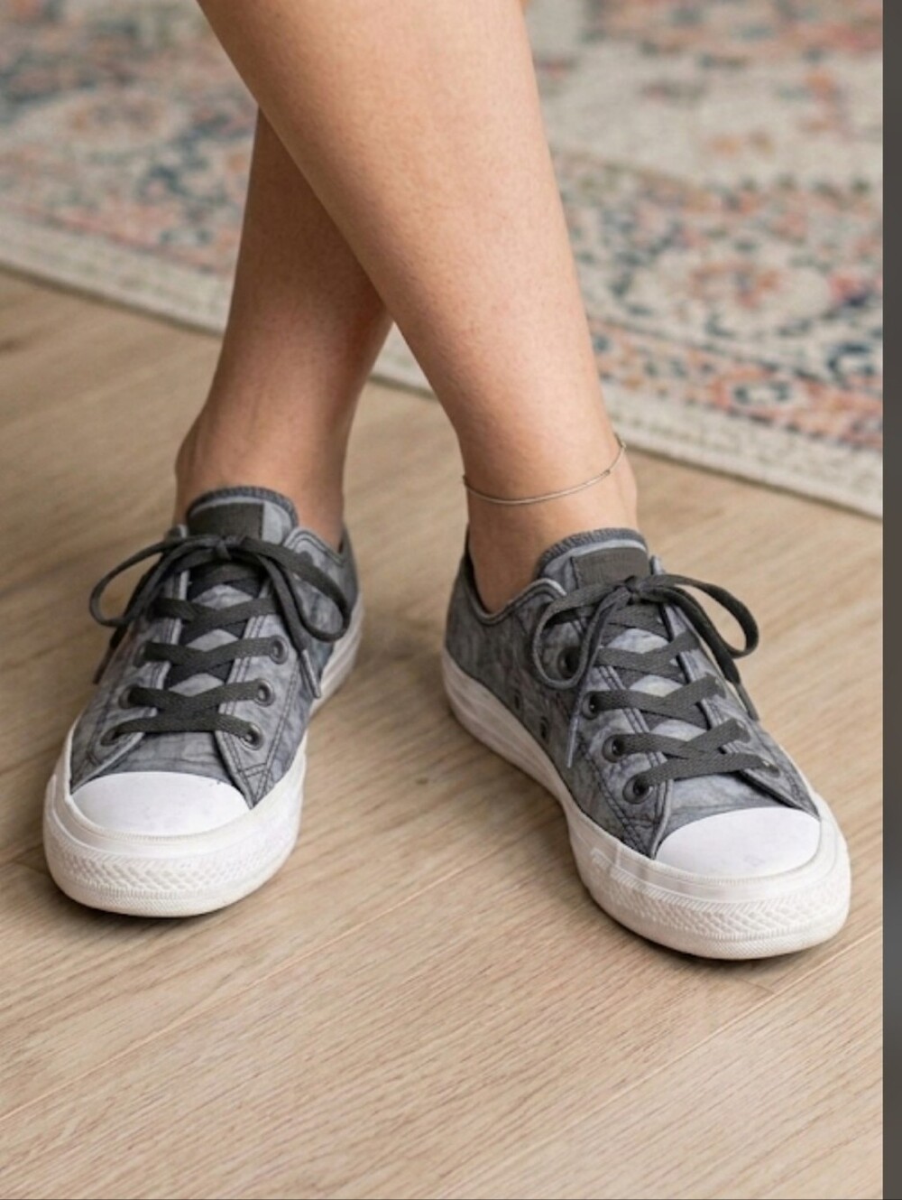 Converse Chuck Taylor All Star Low Top Distressed Grey Sneakers - Unisex